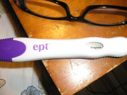 Positive pregnancy test October 10. 2011